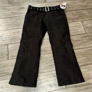 Marker Thinsilate Black Belted Cord Ski Pants - Size 12